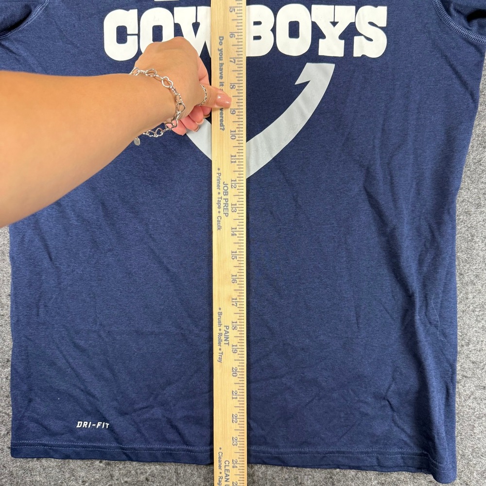 Nike Dri-FIT Cowboys T-Shirt Football Graphic Mens Medium Blue - Picture 6 of 9